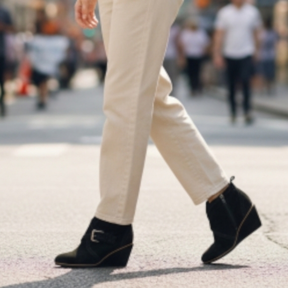 Franco Sarto Black Zip-up Booties - Picture 1 of 10